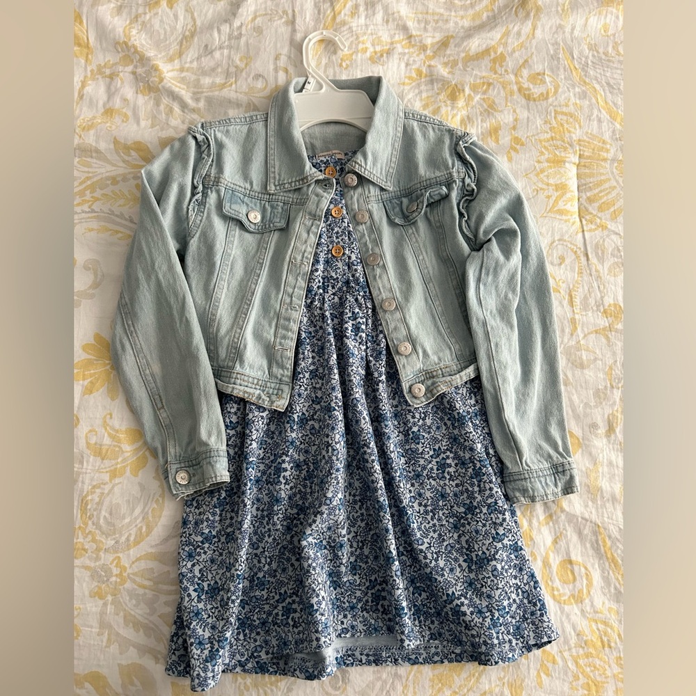 Nanette Lenore girls dress and jean jacket (size 8)